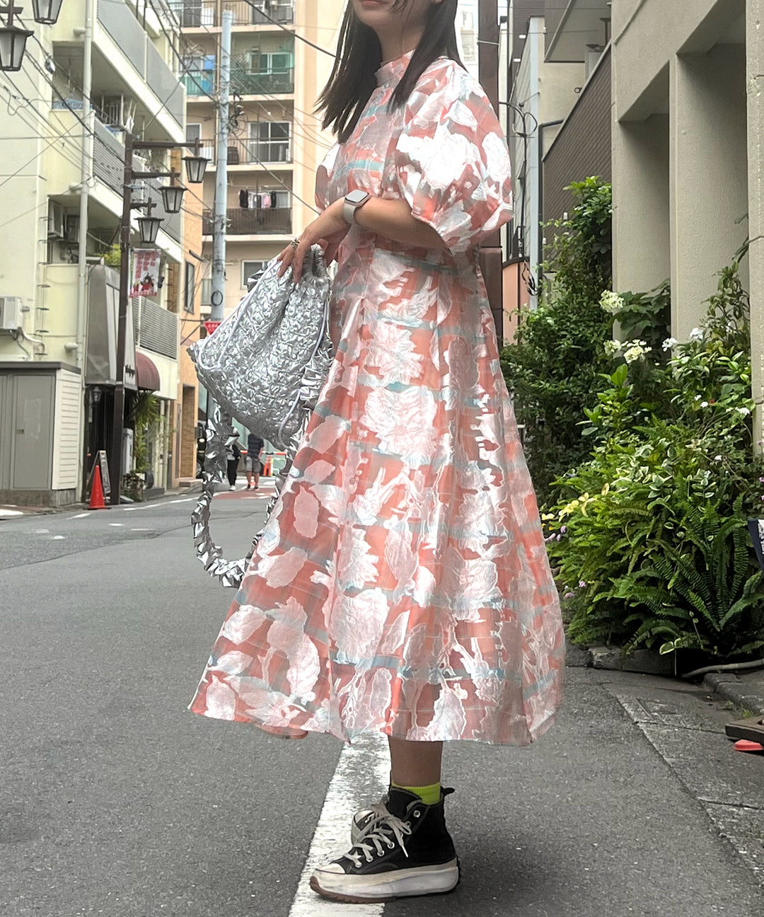 opal sheer check dress