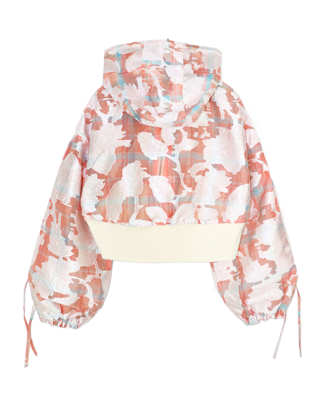opal sheer check short blouson