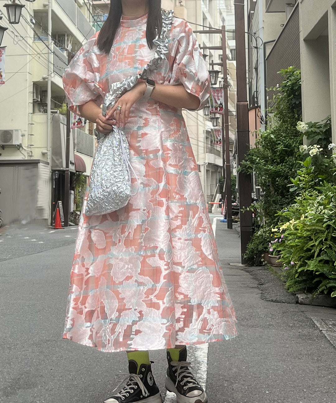 opal sheer check dress