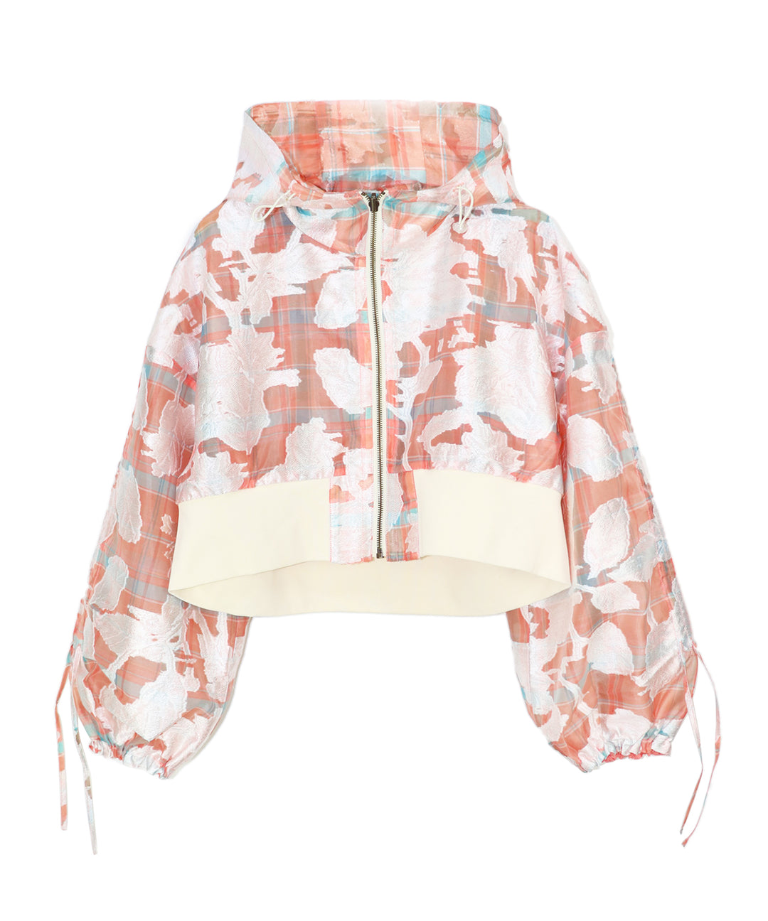 opal sheer check short blouson