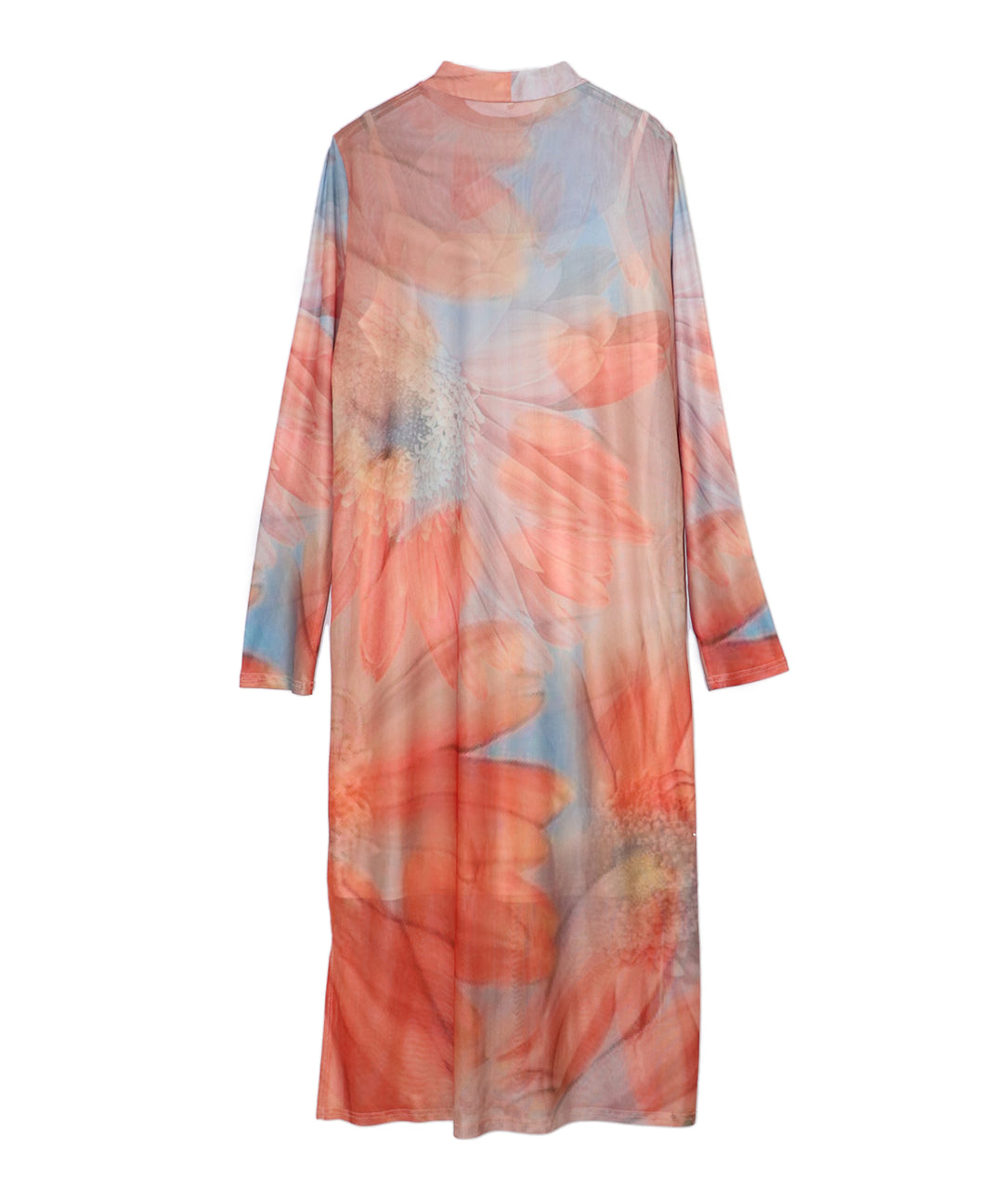 sheer flower print dress