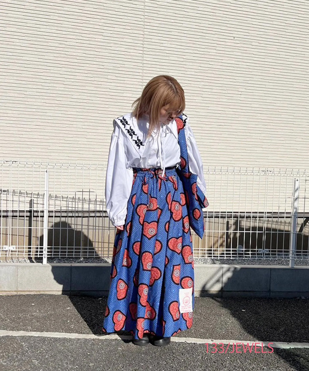 AFRICAN TUCK FLARE SKIRT