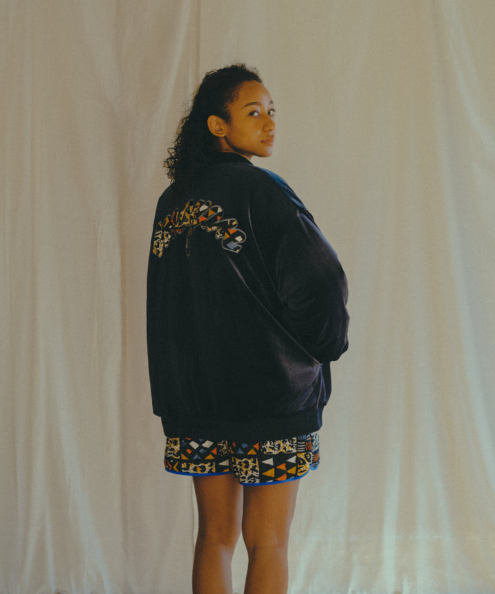 AFRICA REVERSIBLE VELOUR BLOUSON