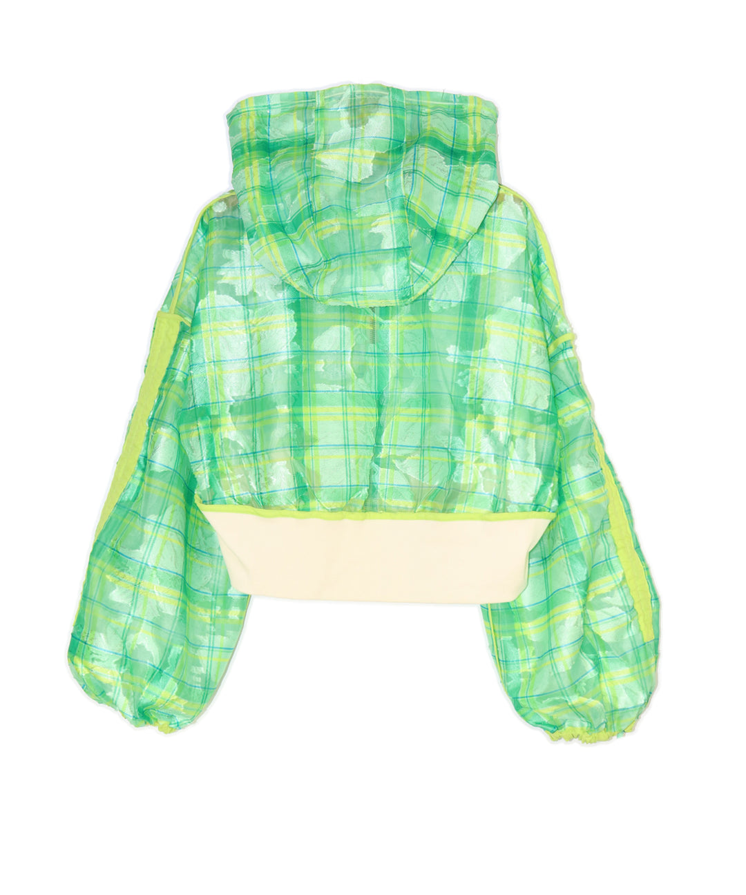 opal sheer check short blouson