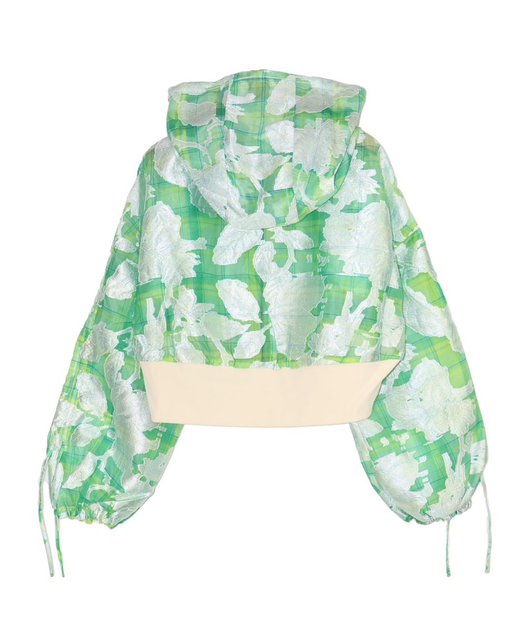 opal sheer check short blouson