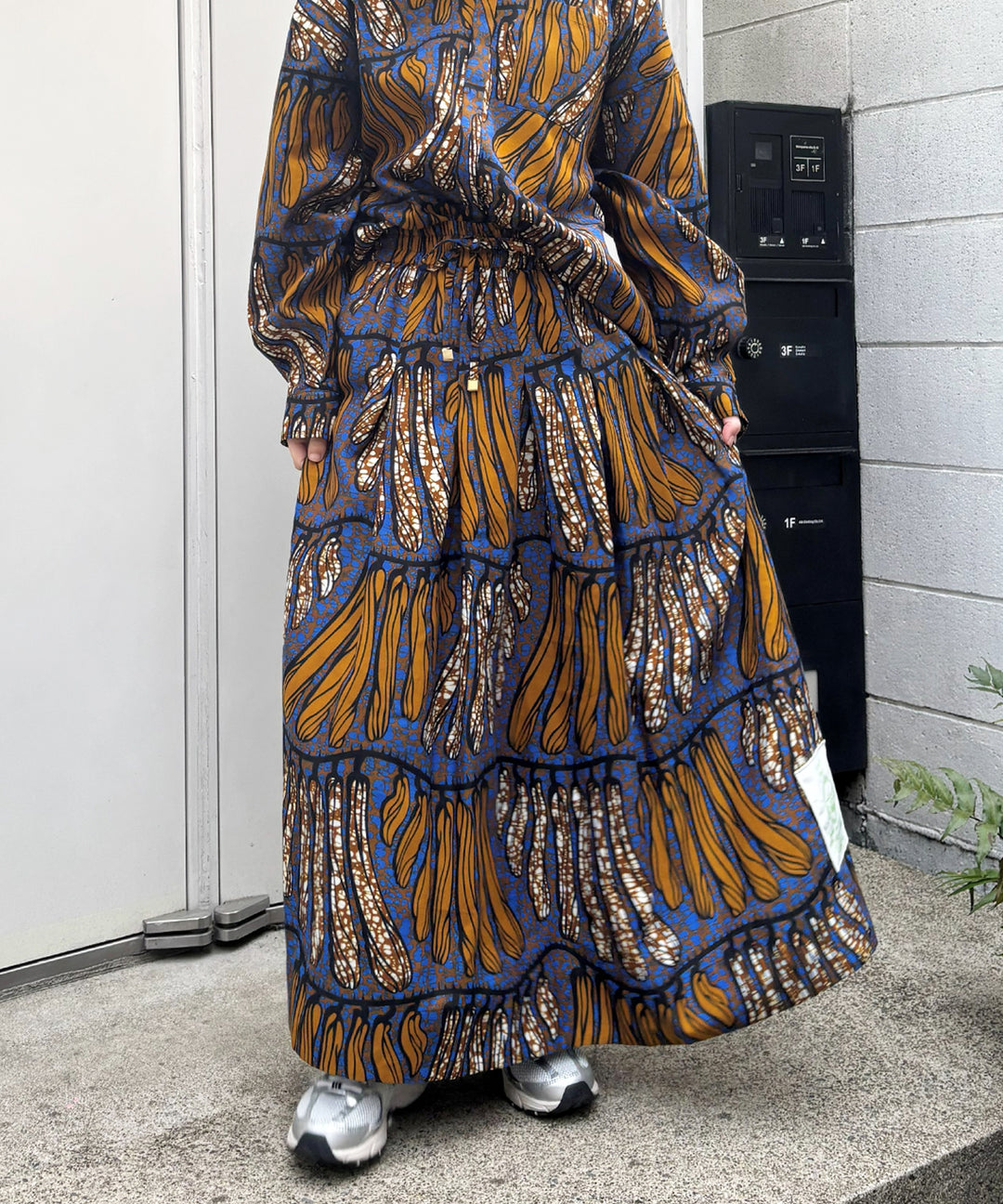 Africa tuck flare skirt-8