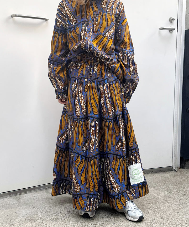Africa tuck flare skirt-8