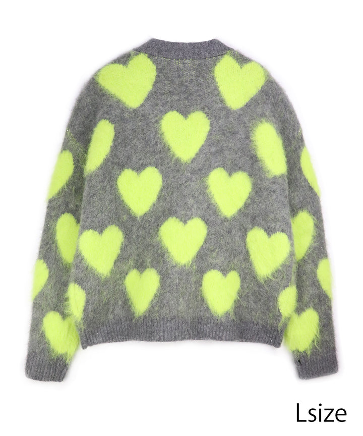 LOVE BOMB BRUSHED KINT CARDIGAN
