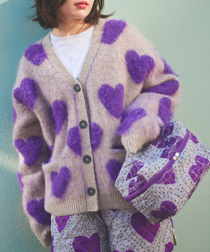LOVE BOMB BRUSHED KINT CARDIGAN