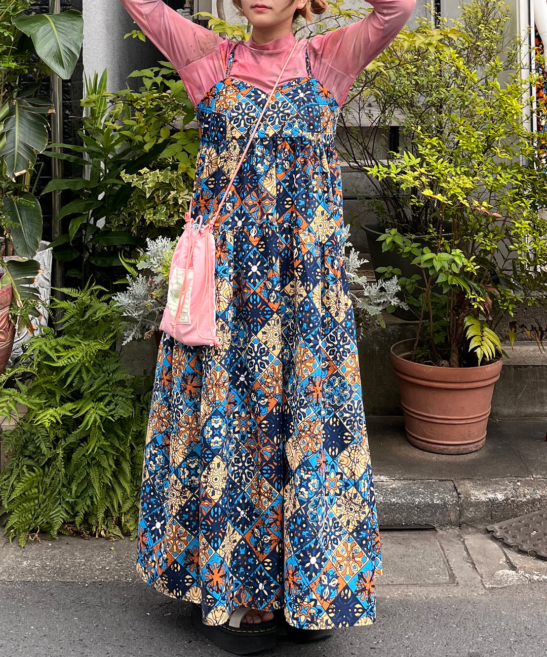 Africa tiered cami dress