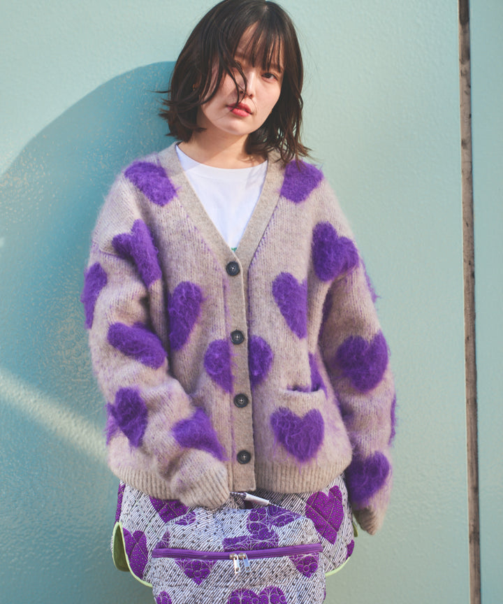 LOVE BOMB BRUSHED KINT CARDIGAN