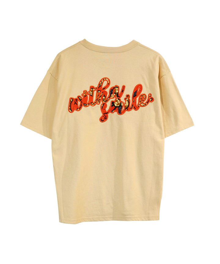 with smileパッチ刺繍Tシャツ