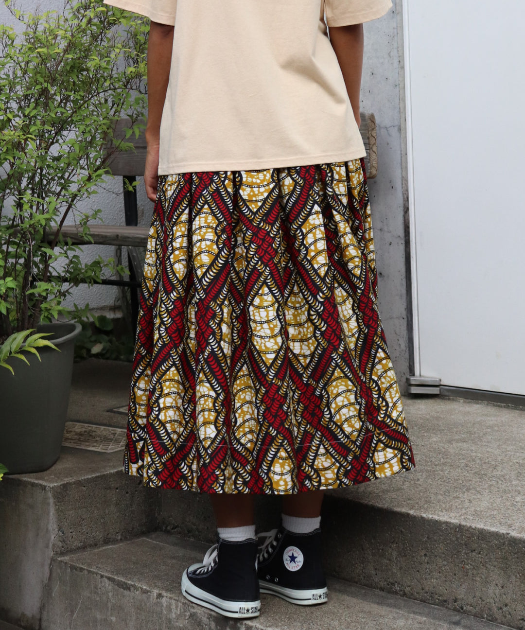 Africa Tuck Flare Skirt