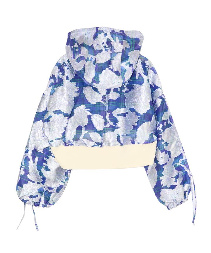 opal sheer check short blouson