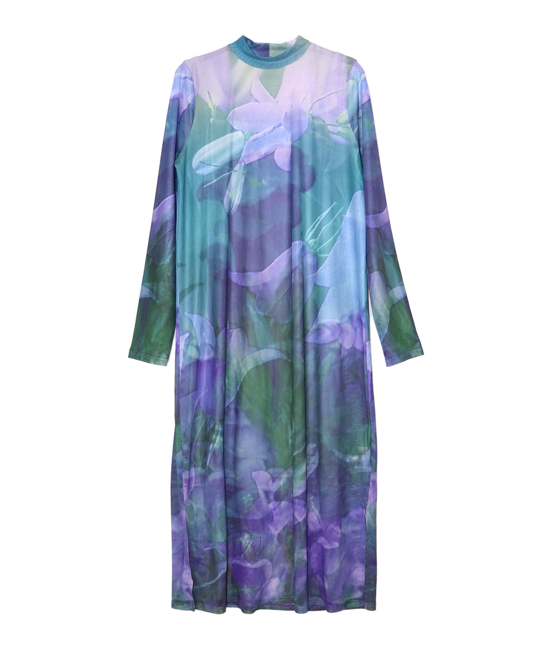 sheer flower print dress