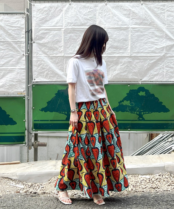 Africa tuck flare skirt-8