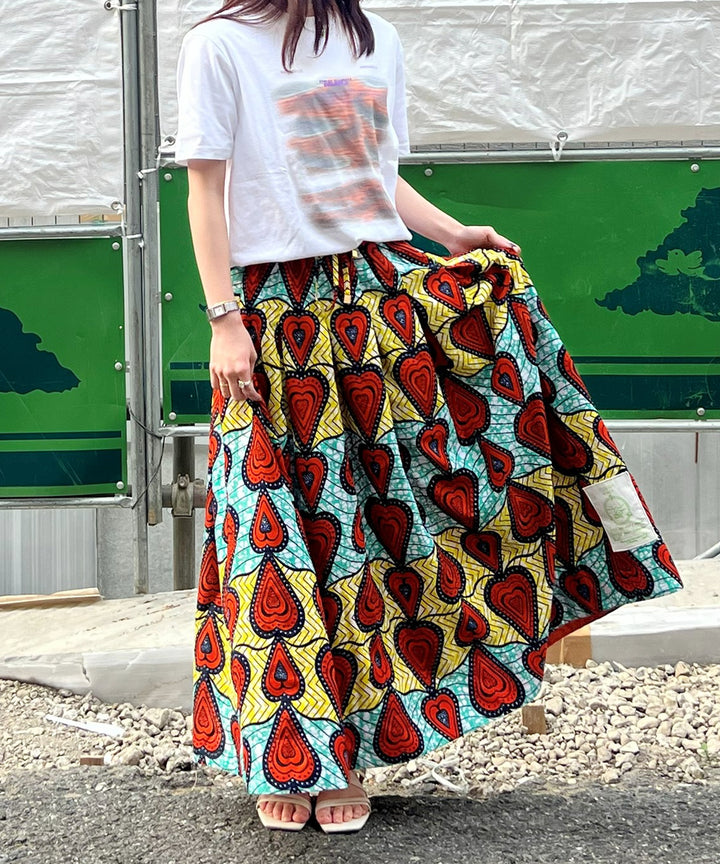 Africa tuck flare skirt-8