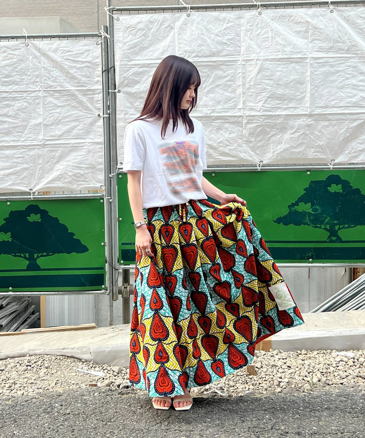 Africa tuck flare skirt-8