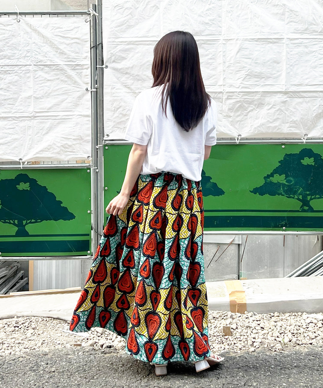 Africa tuck flare skirt-8