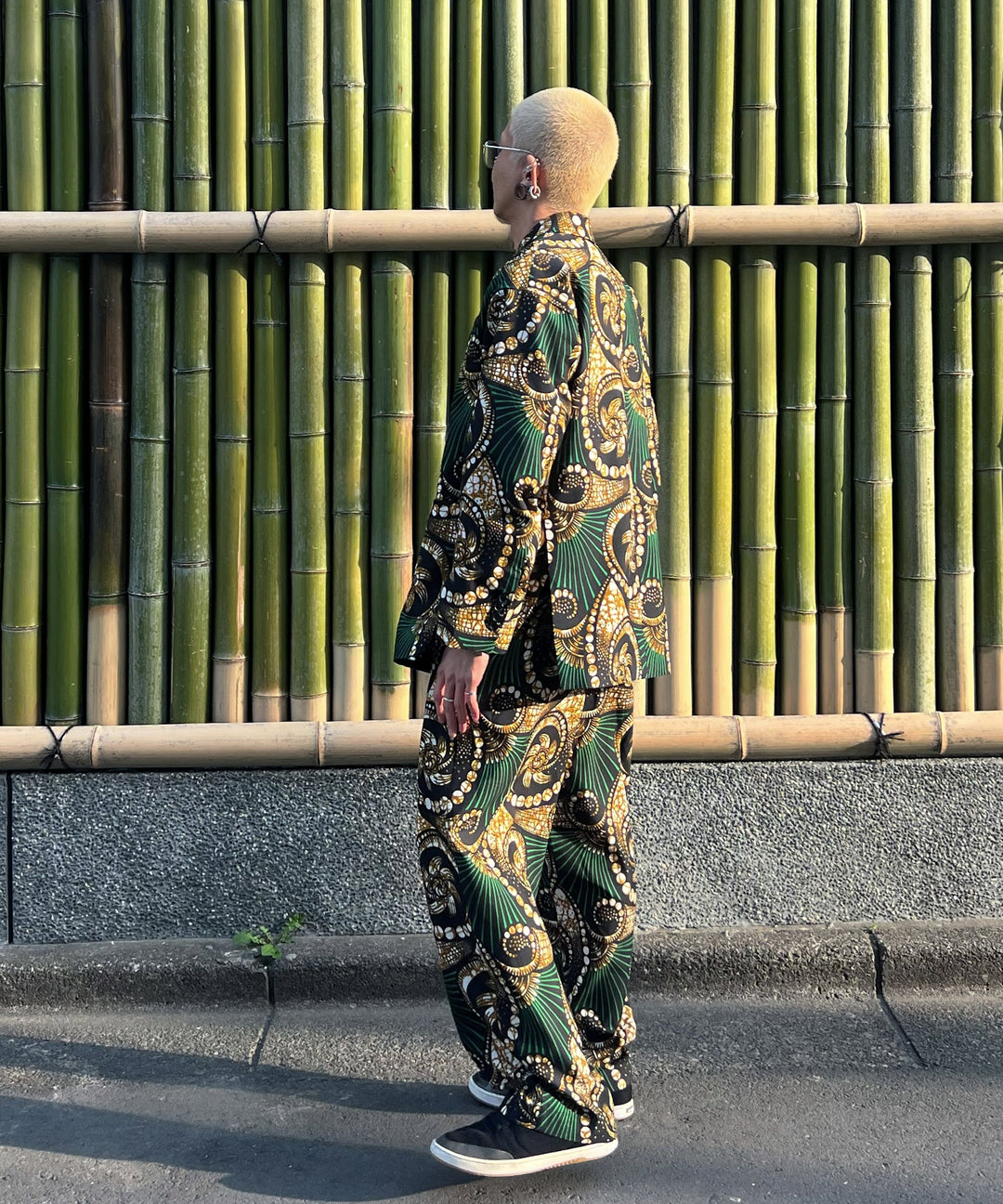 Africa peaked lapel double jacket-7