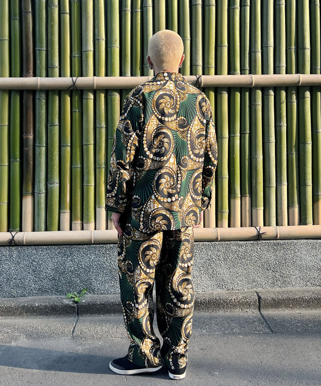 Africa peaked lapel double jacket-7