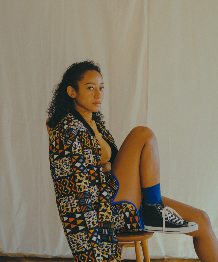 AFRICA REVERSIBLE VELOUR BLOUSON