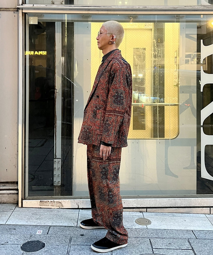 Africa peaked lapel double jacket-7