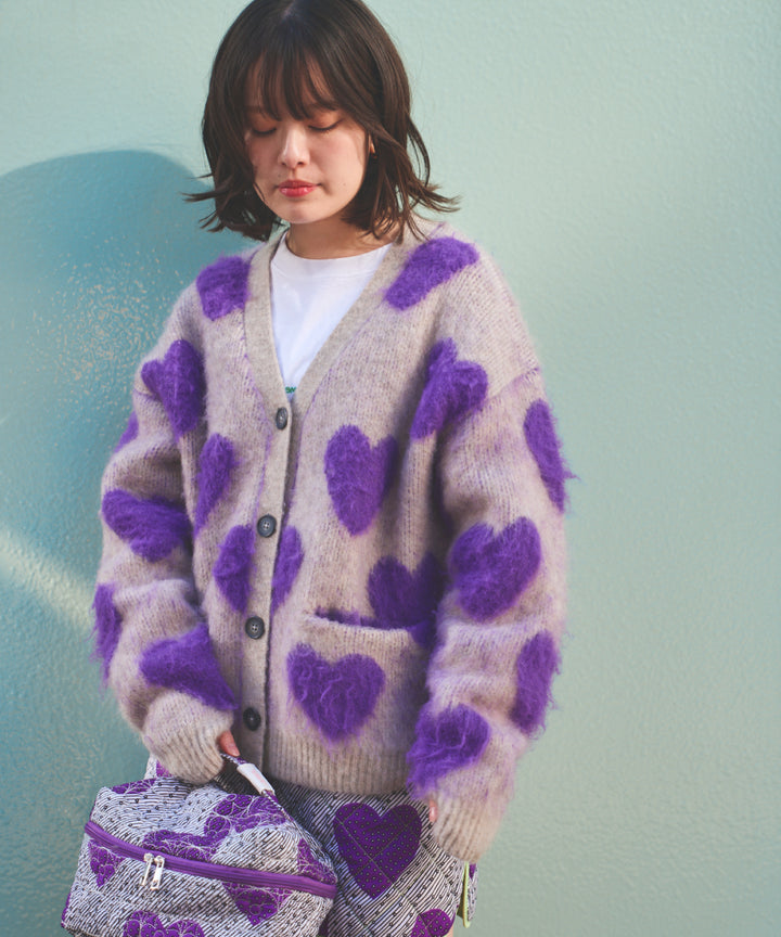 LOVE BOMB BRUSHED KINT CARDIGAN