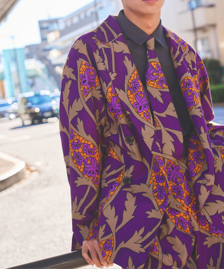 AFRICA PEAKED LAPEL DOUBLE JACKET