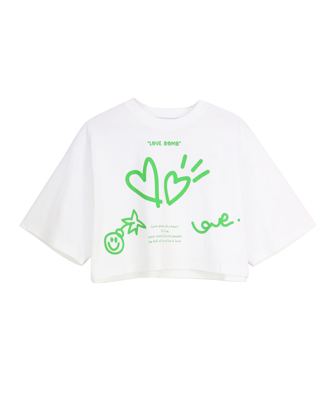 message illustration short T-shirt