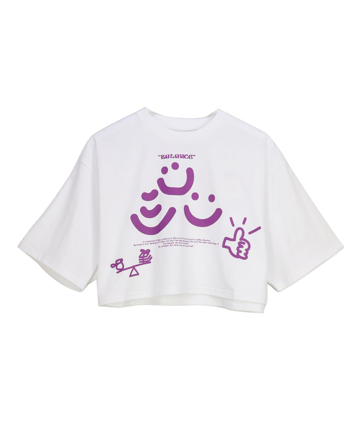 message illustration short T-shirt