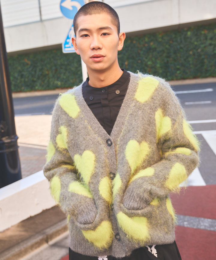 LOVE BOMB BRUSHED KINT CARDIGAN