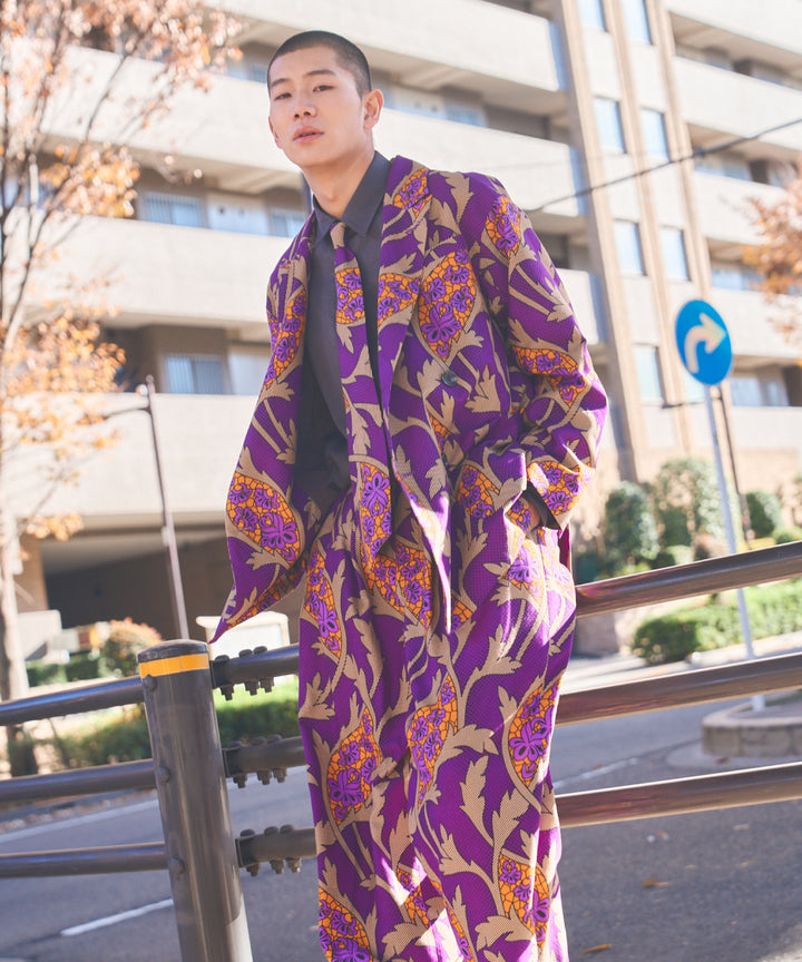 AFRICA PEAKED LAPEL DOUBLE JACKET