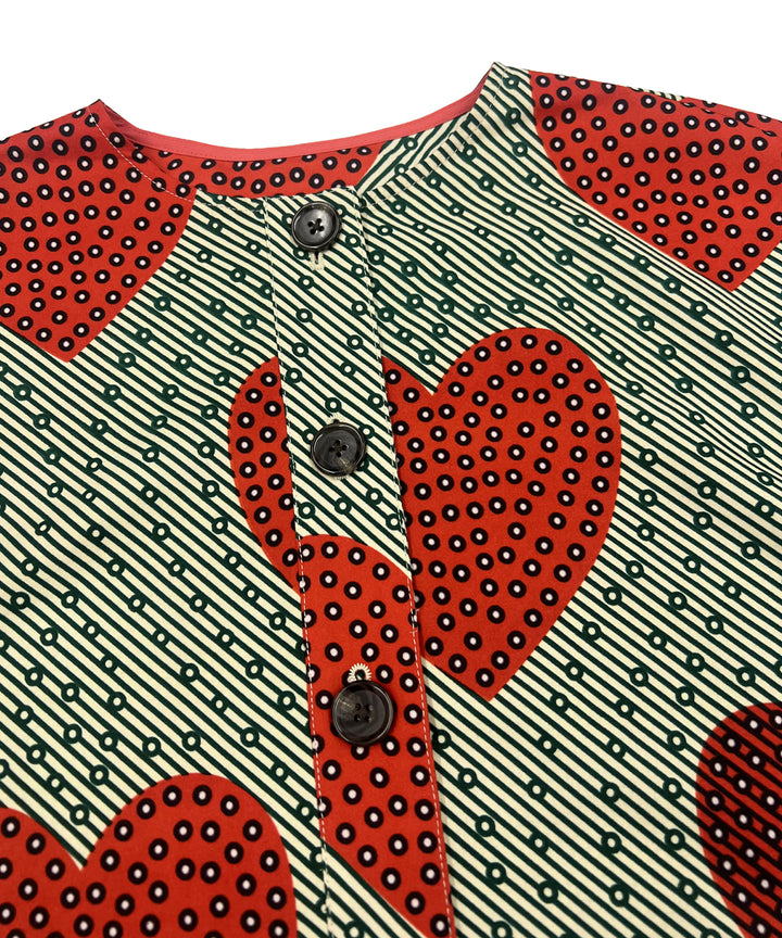 Africa collarless half sleeve shirt - SHORT