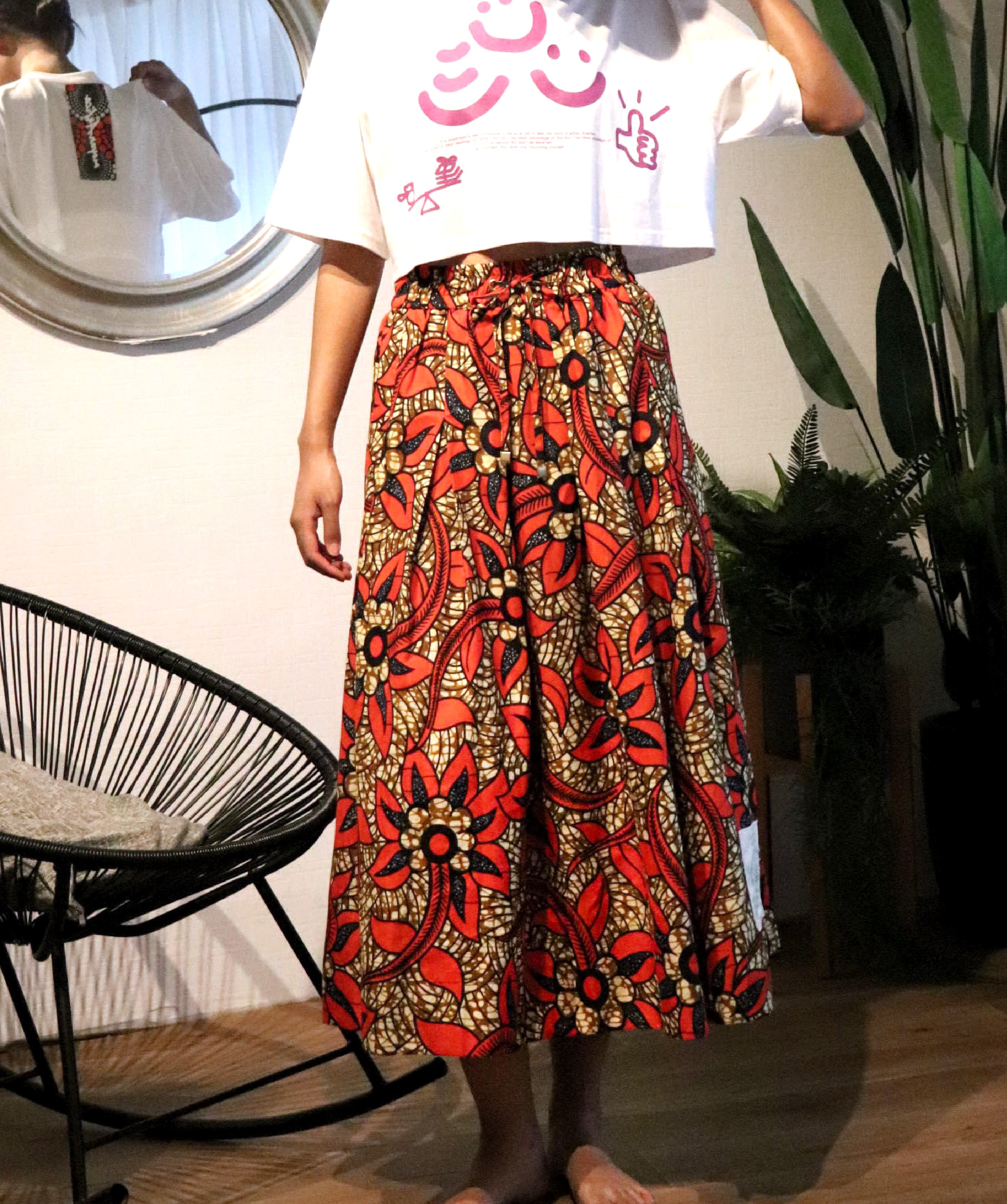 Africa tuck flare skirt – moyan ecri