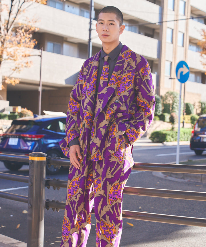 AFRICA PEAKED LAPEL DOUBLE JACKET