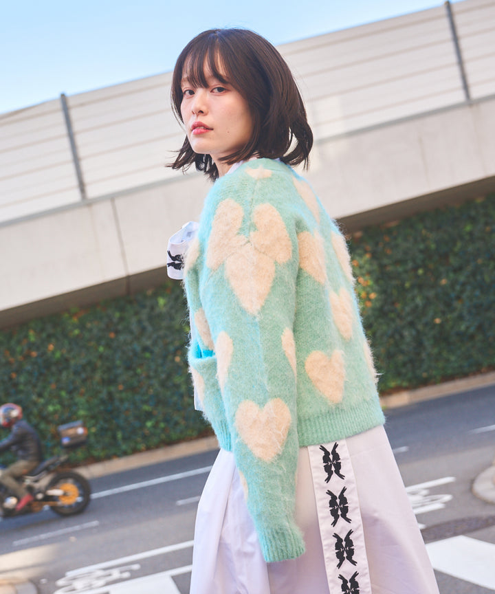 LOVE BOMB BRUSHED KINT CARDIGAN