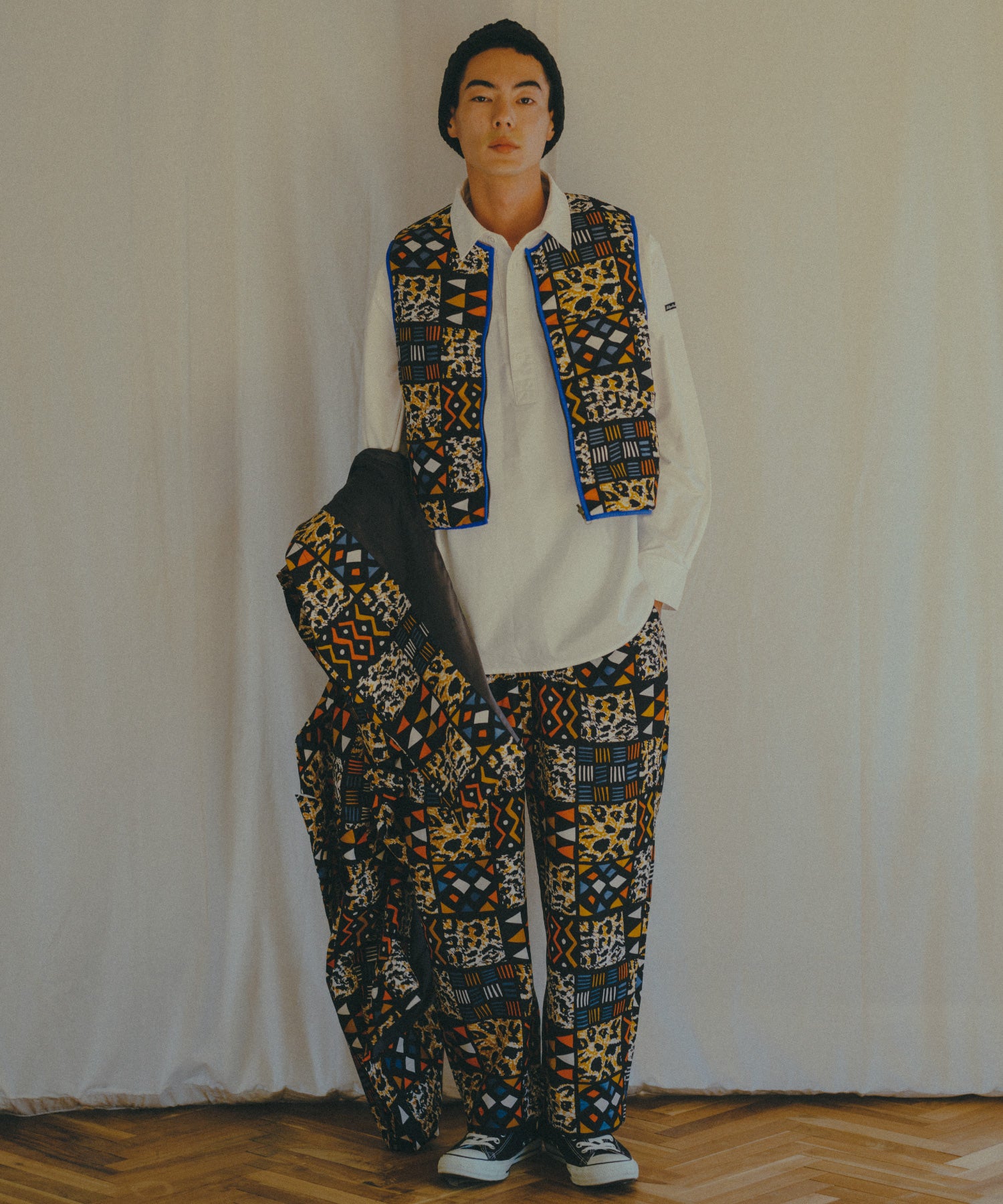 モヤンエクリ　AFRICA REVERSIBLE PADDED VEST AFRICA REVERSIBLE PADDED VEST – moyan ecri