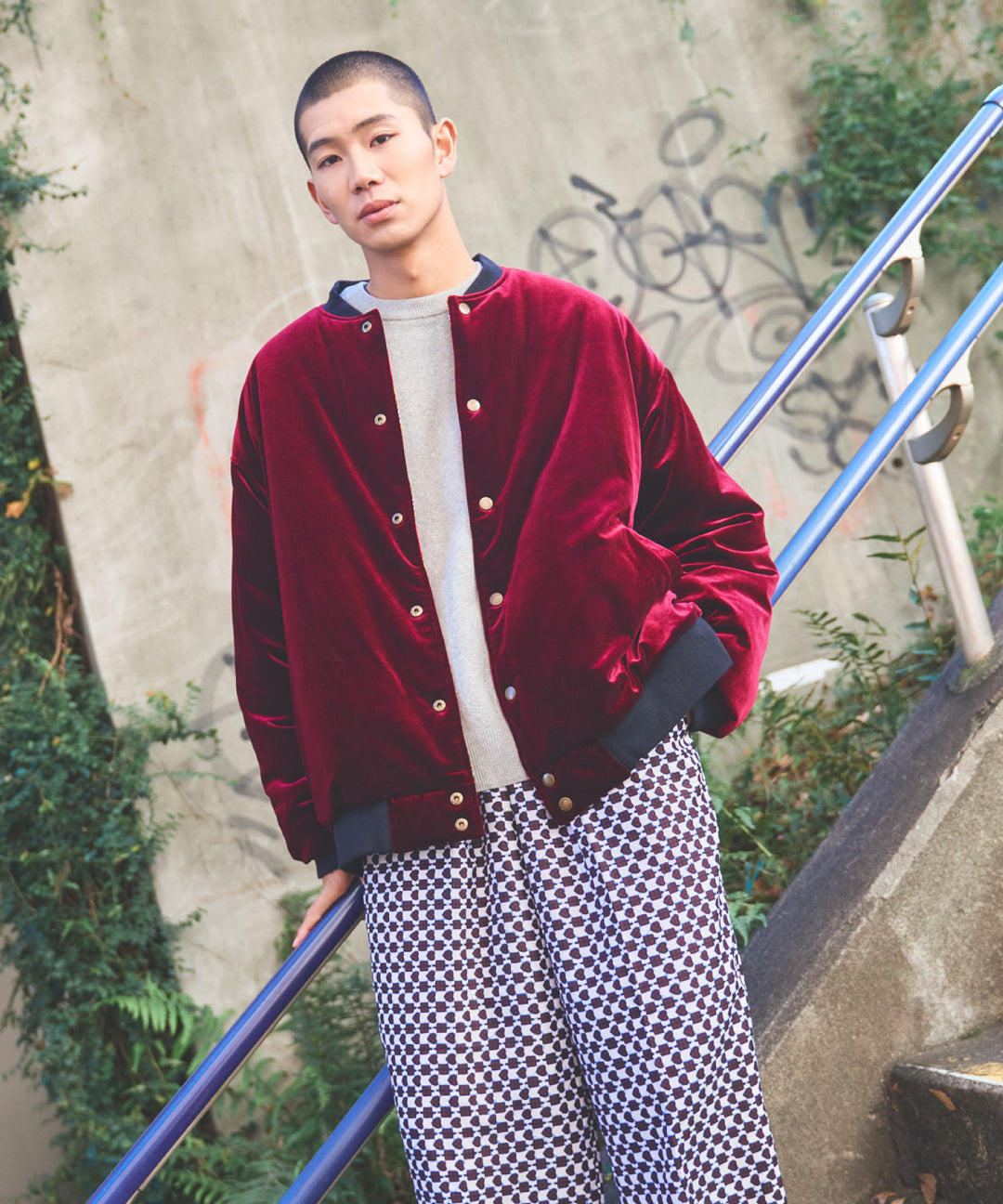 AFRICA REVERSIBLE VELOUR BLOUSON