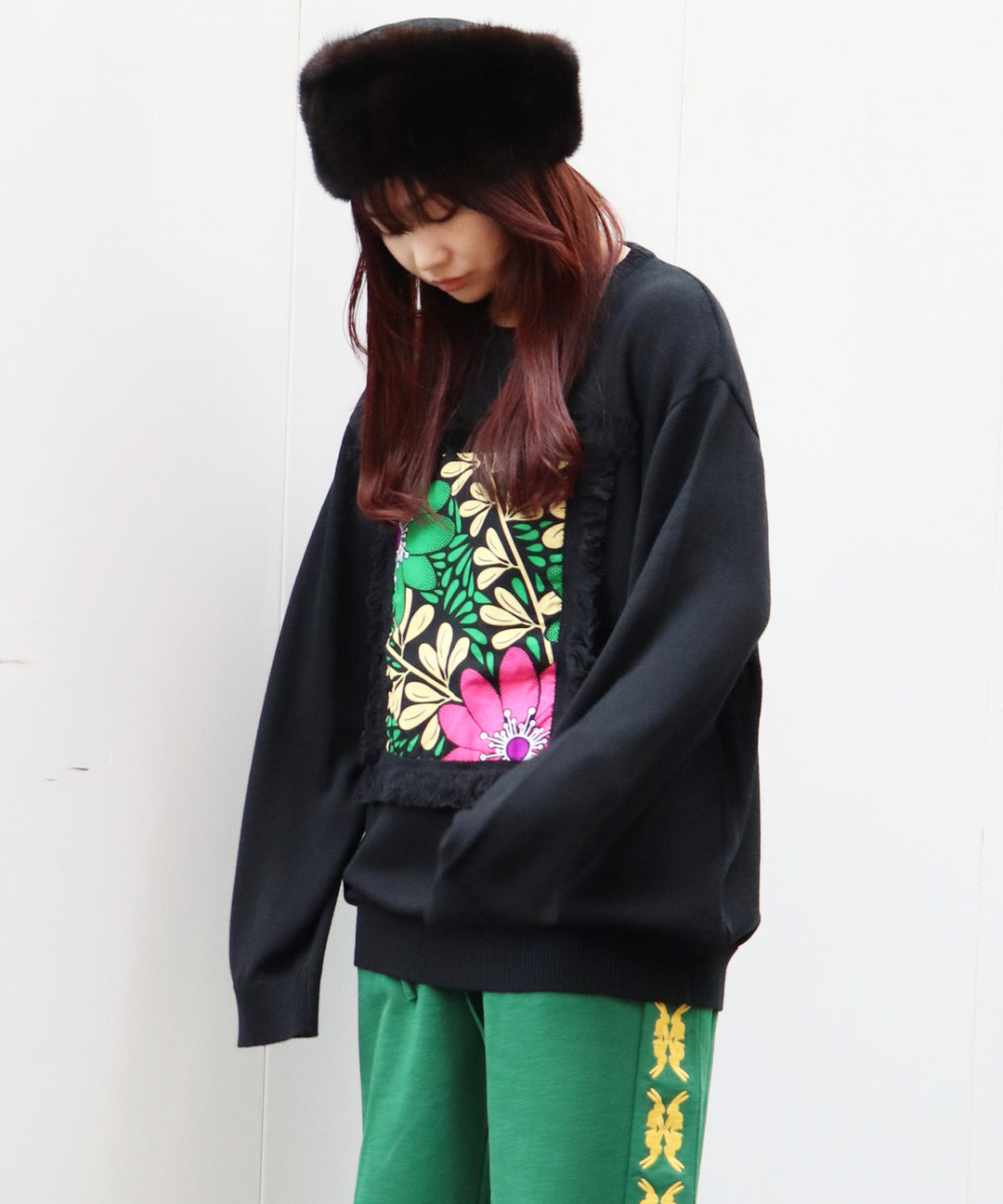 AFRICA FRINGE FRAME KNIT PULLOVER