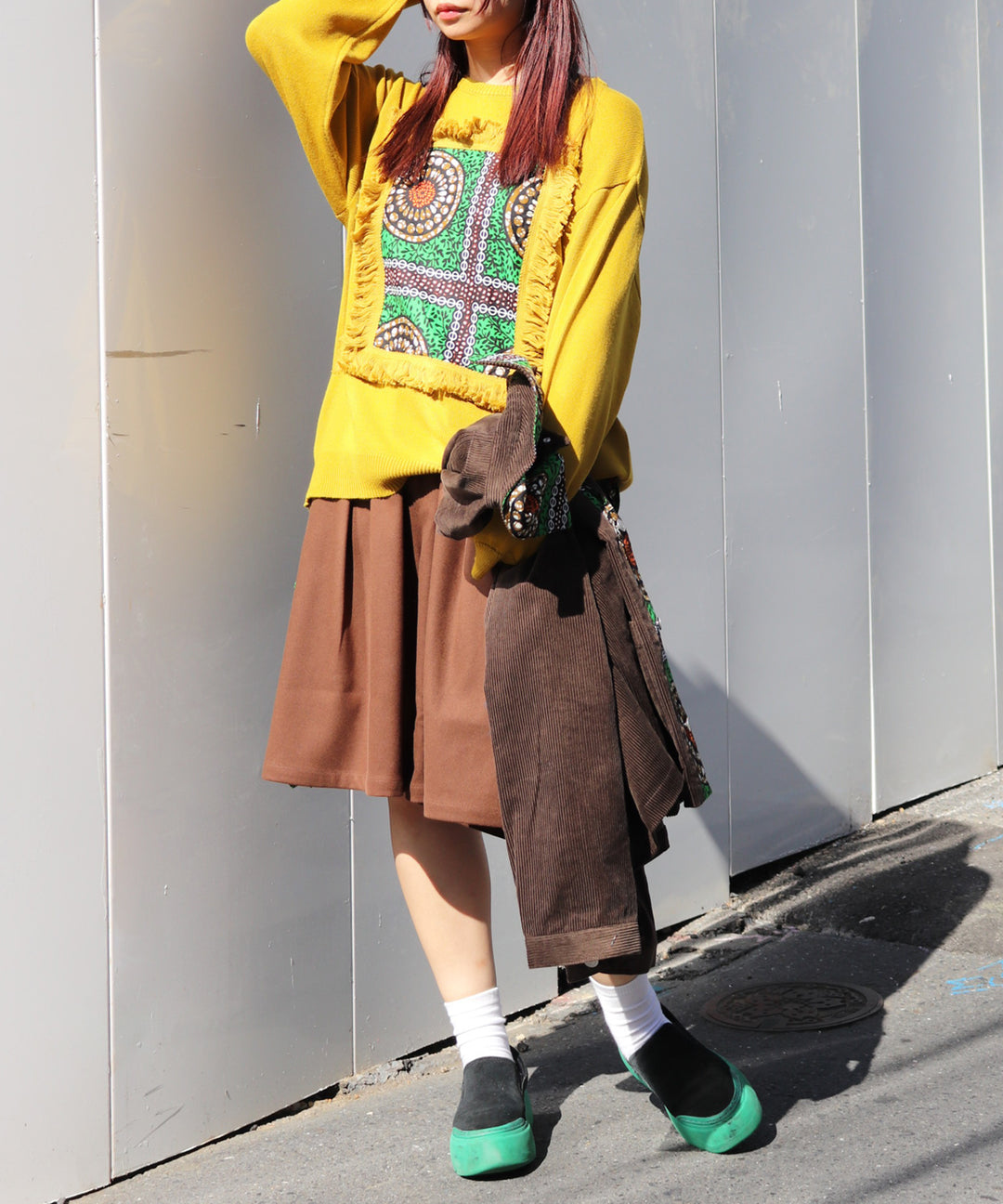 AFRICA FRINGE FRAME KNIT PULLOVER