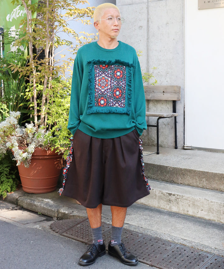 SIDE FRILL MIDDLE PANTS