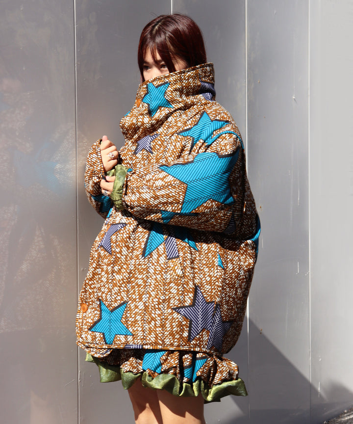 Super high neck reversible blouson