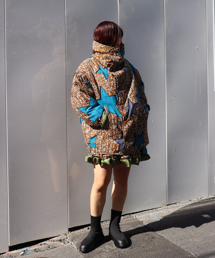 Super high neck reversible blouson