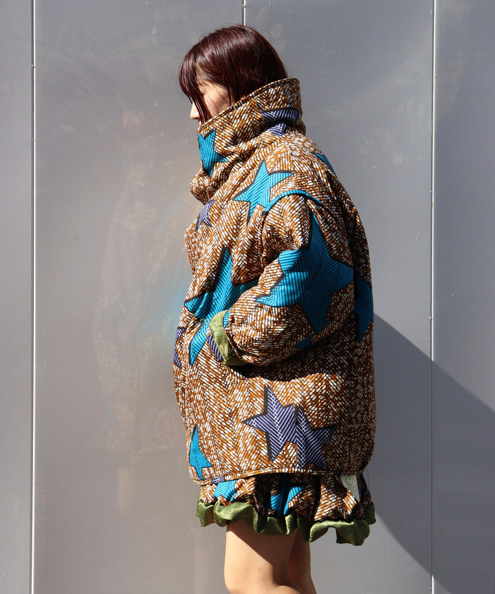 Super high neck reversible blouson