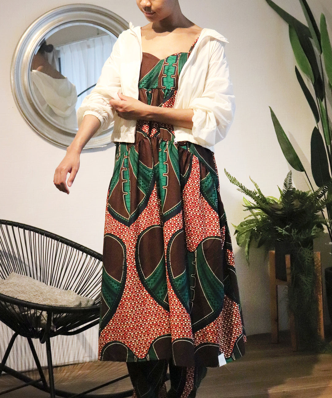 Africa tiered cami dress