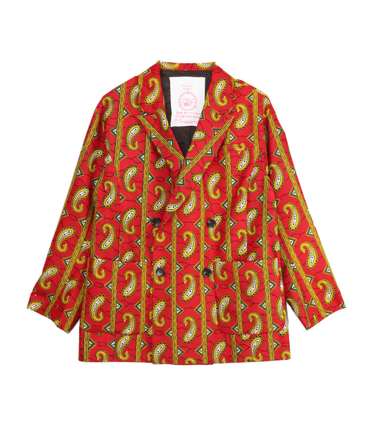 AFRICA PEAKED LAPEL DOUBLE JACKET