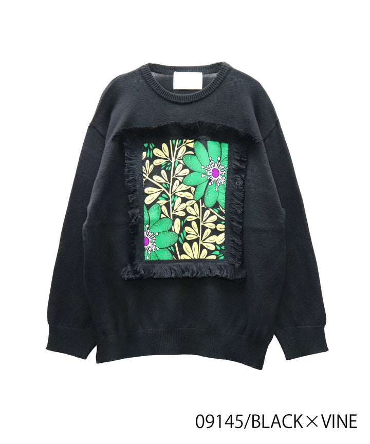 AFRICA FRINGE FRAME KNIT PULLOVER