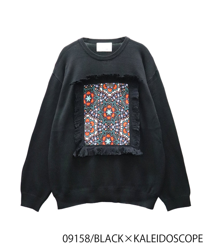 AFRICA FRINGE FRAME KNIT PULLOVER