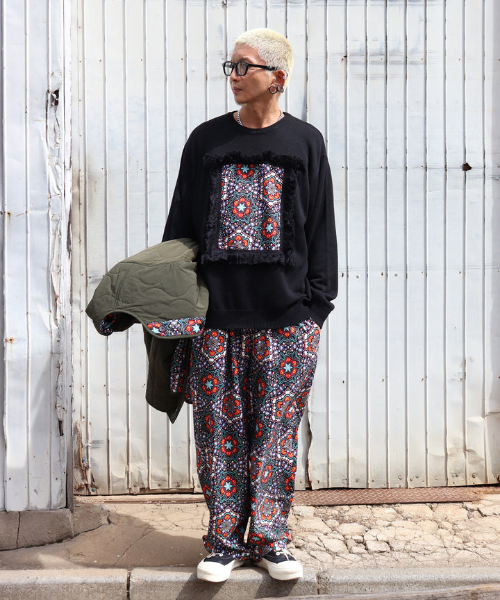 AFRICA FRINGE FRAME KNIT PULLOVER